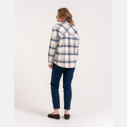 Koszula damska w kratę OVERSIZE 100% bawełna luźna MORAJ